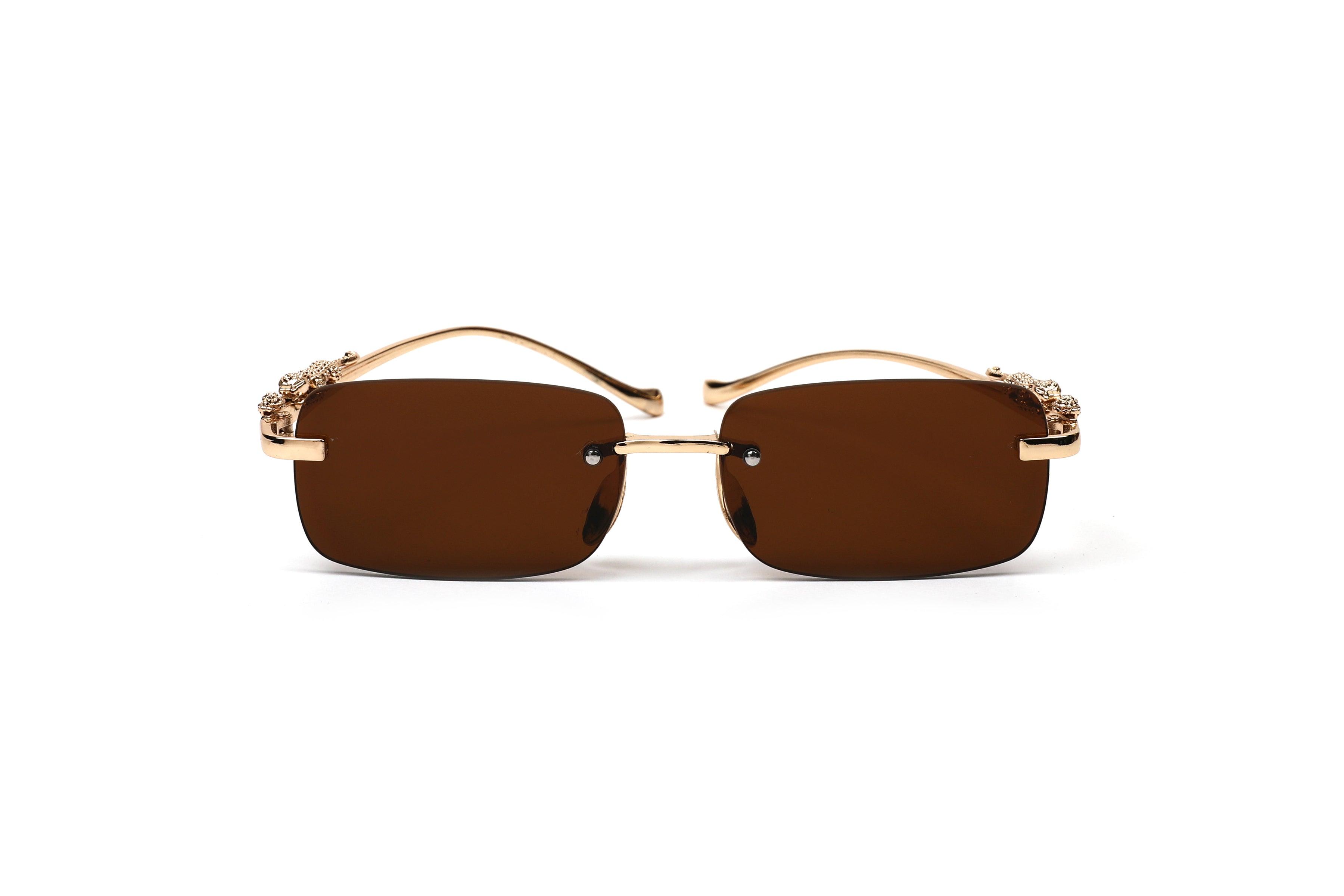 RIMLESS ROAR-Brown Sunglasses