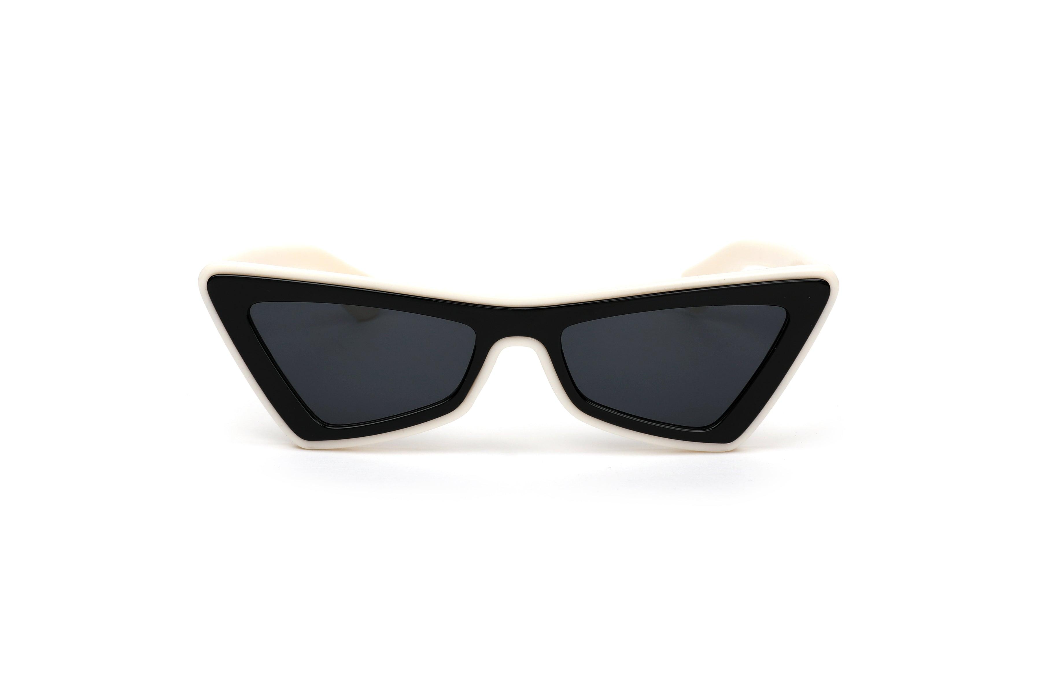 Black & White Cat-Eye Luxury Sunglasses