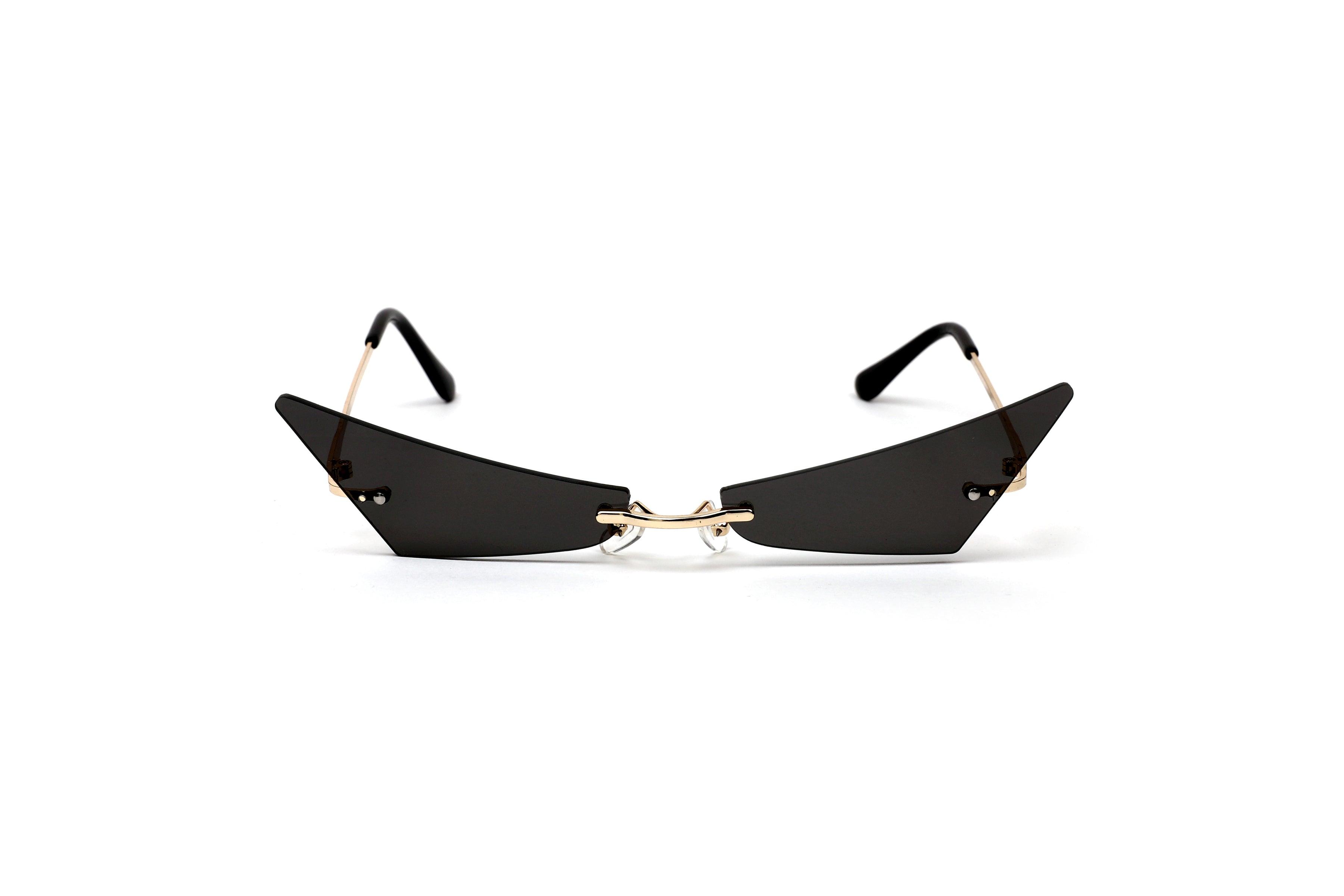 Geometric Edge Rimless Shades