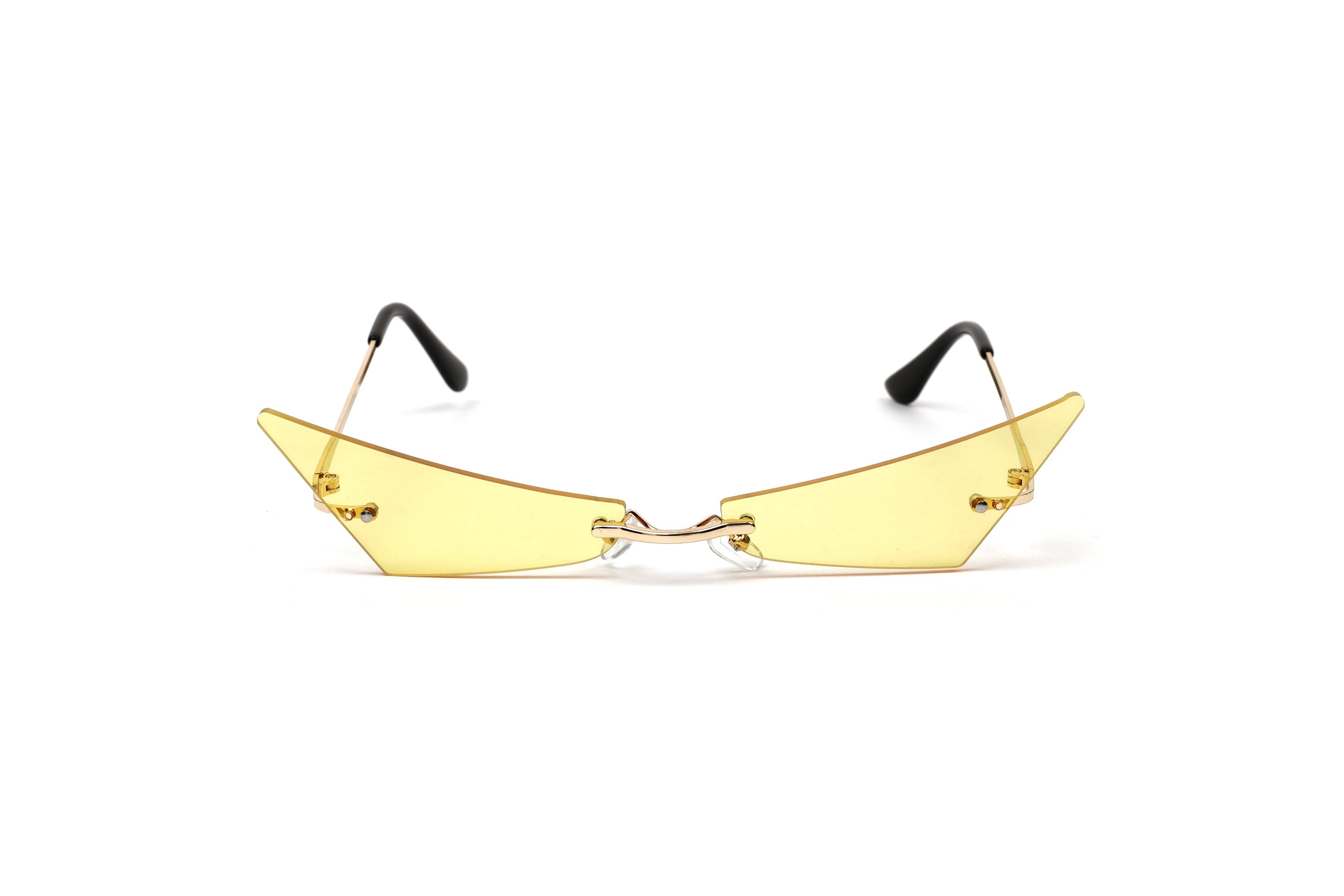Geometric Edge Rimless Shades
