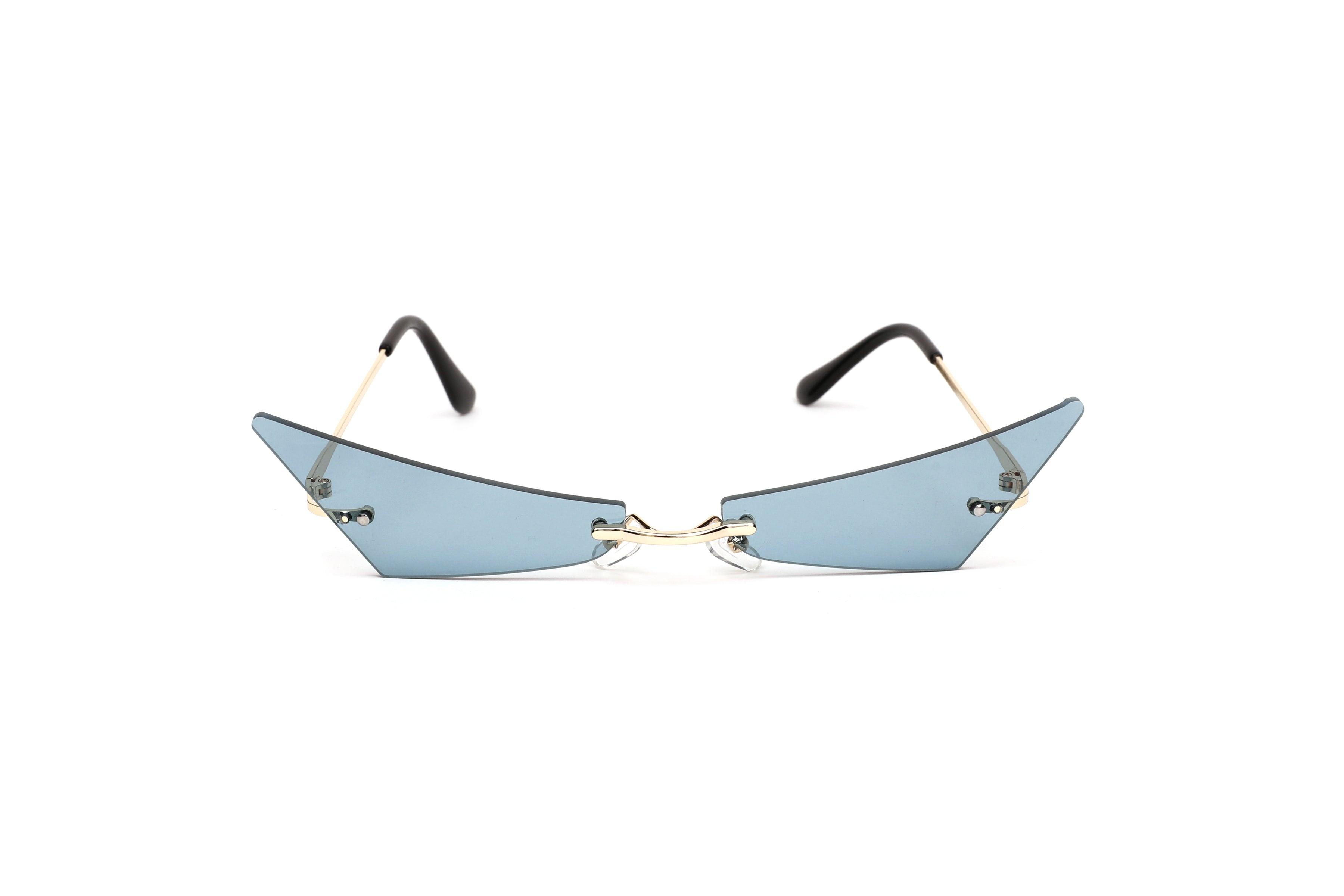 Geometric Edge Rimless Shades