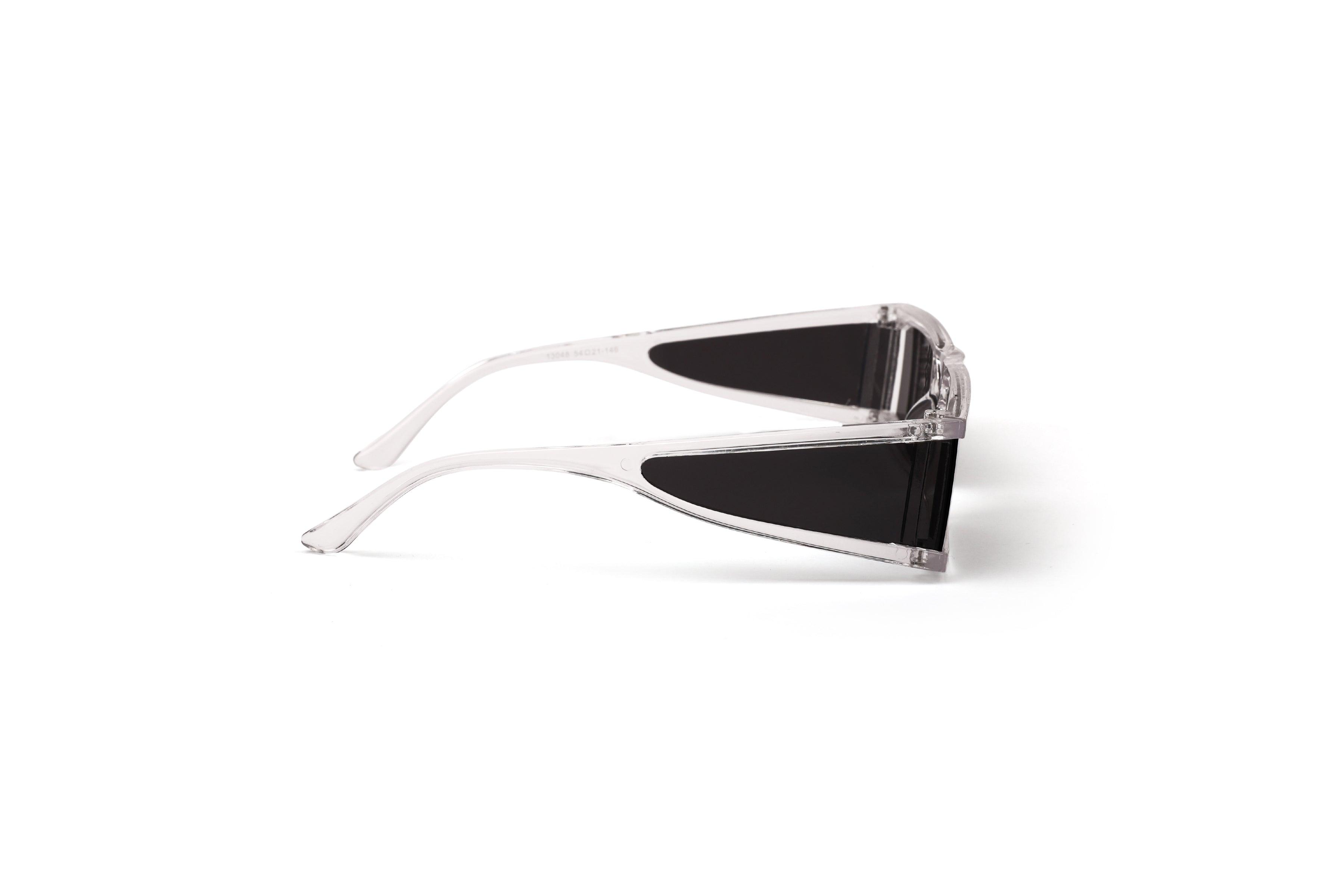 Futuristic Rectangular Sunglasses with Side Panels