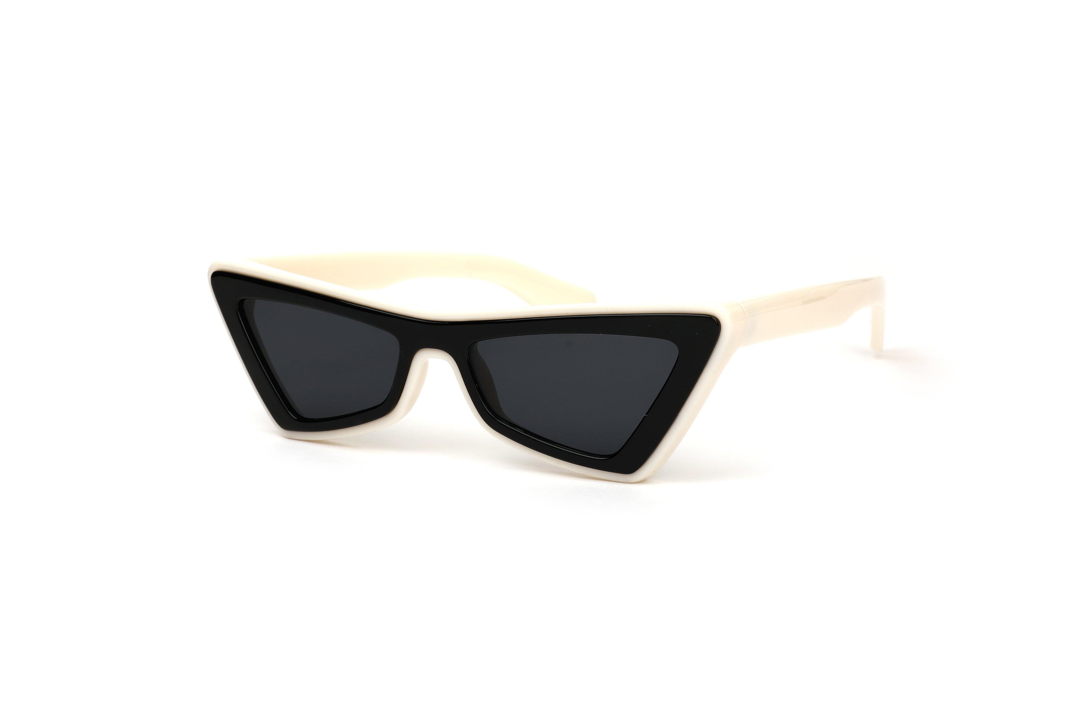 Black & White Cat-Eye Luxury Sunglasses
