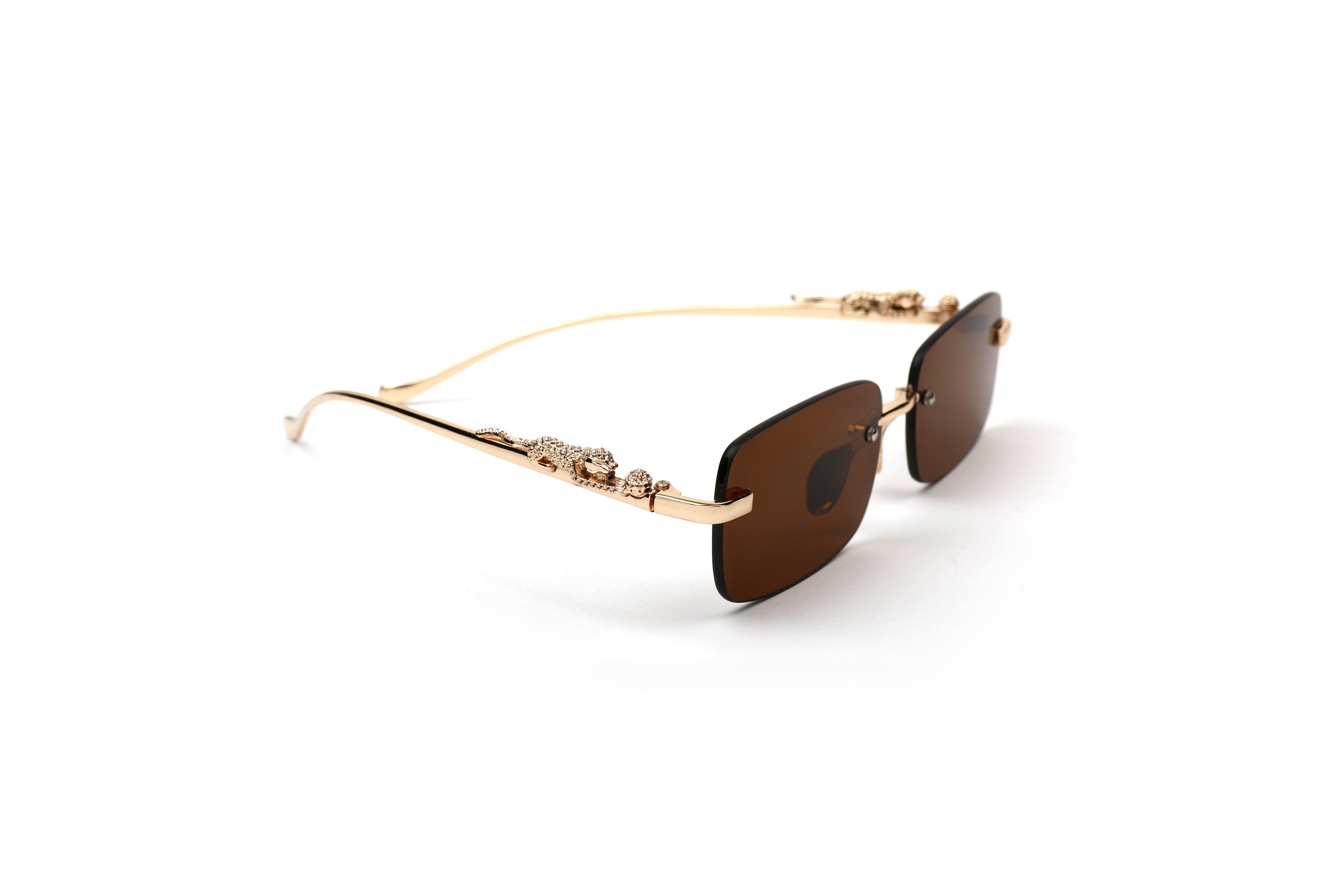 RIMLESS ROAR-Brown Sunglasses