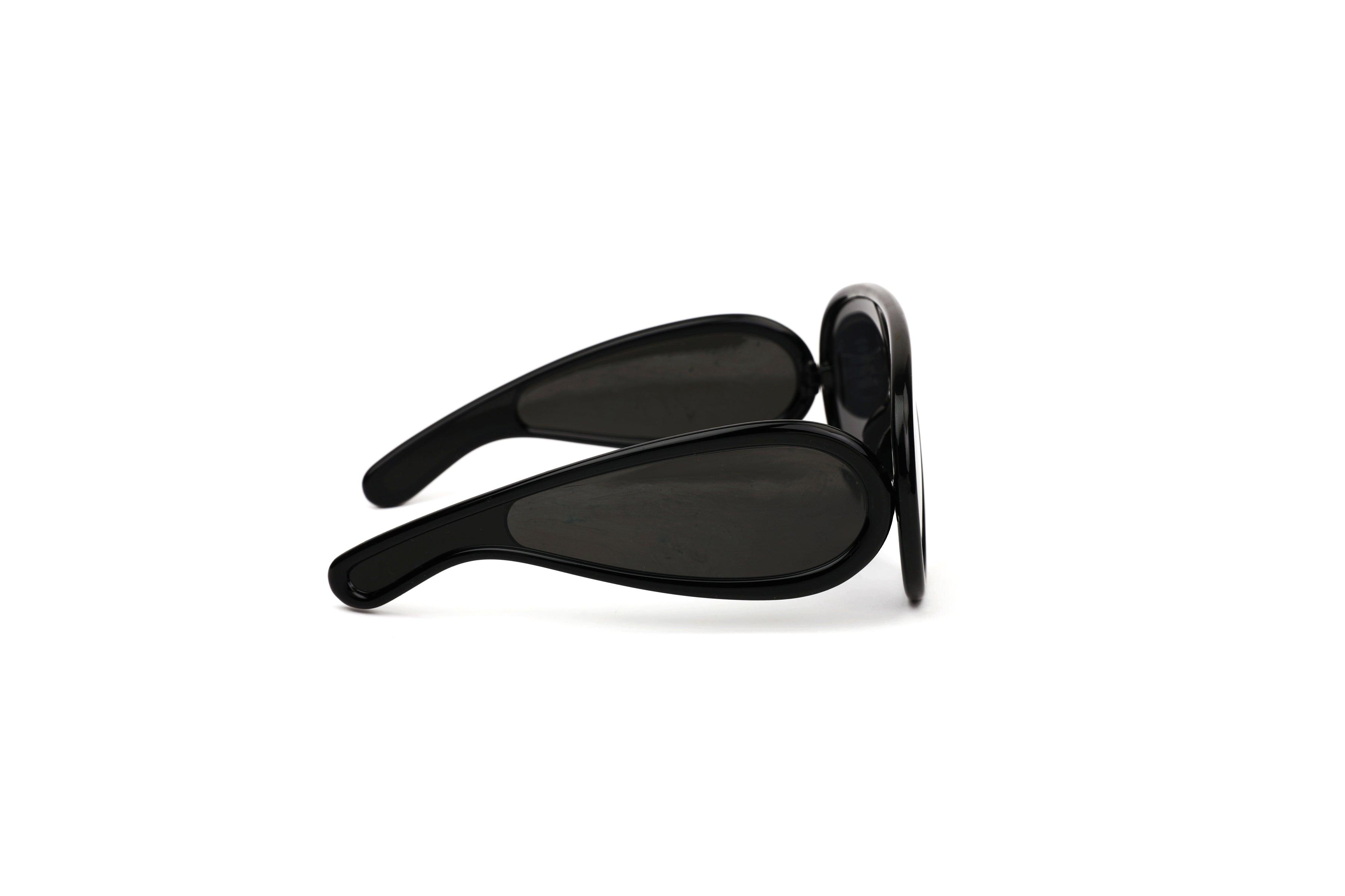 Dramatic Wrap-Around Shield Sunglasses
