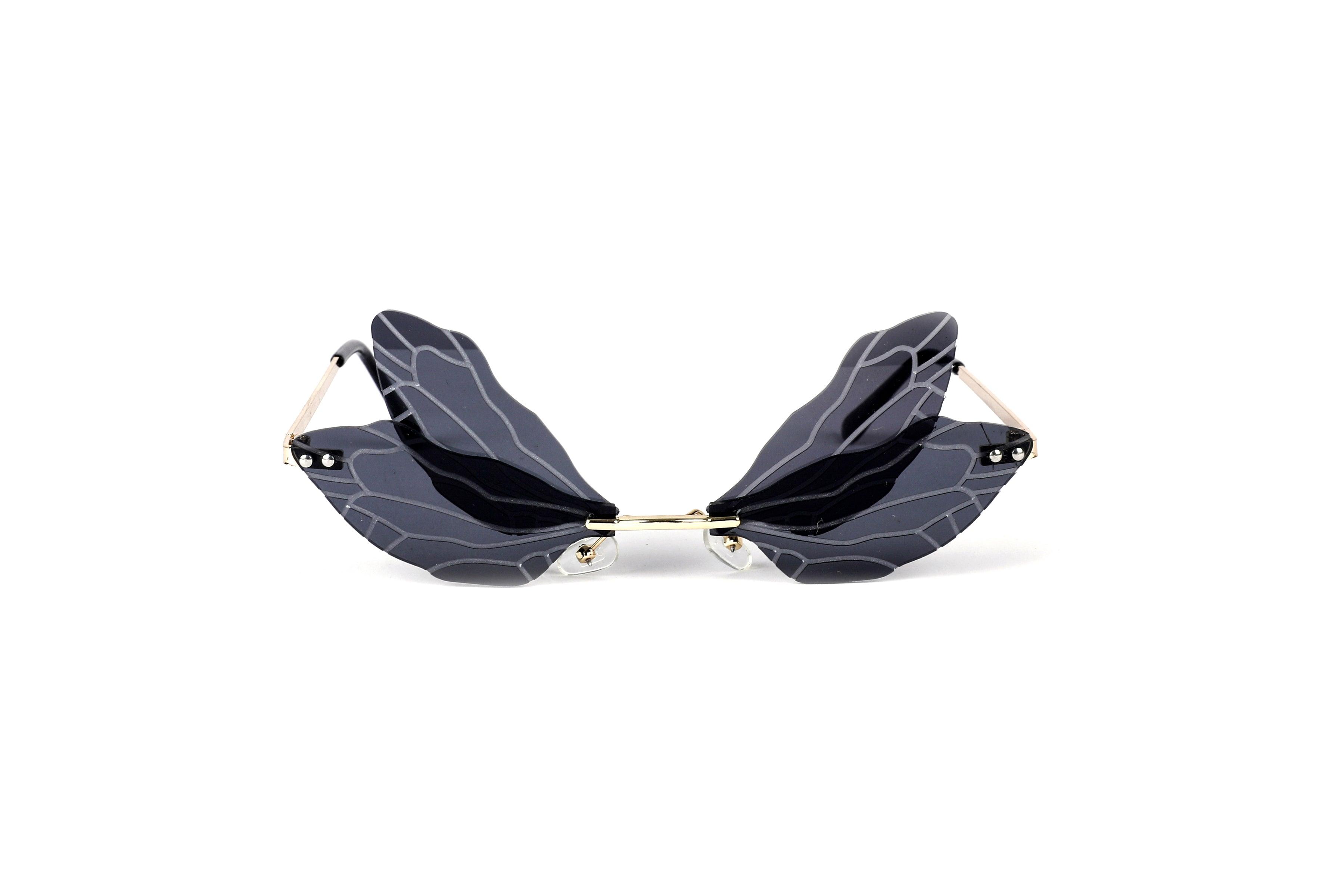 WINGED DIVA-Black SUNGLASSES