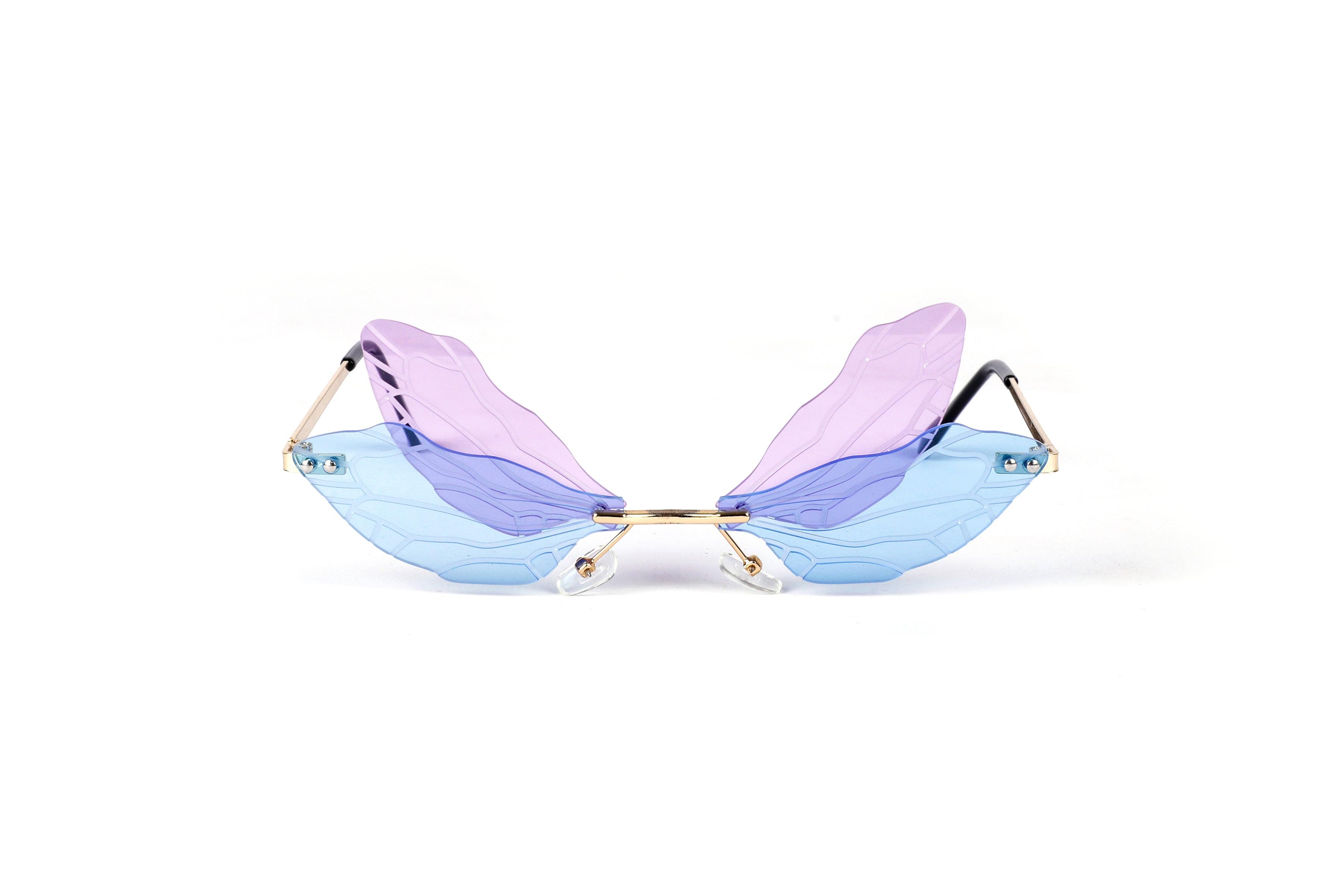 WINGED DIVA-Blue SUNGLASSES