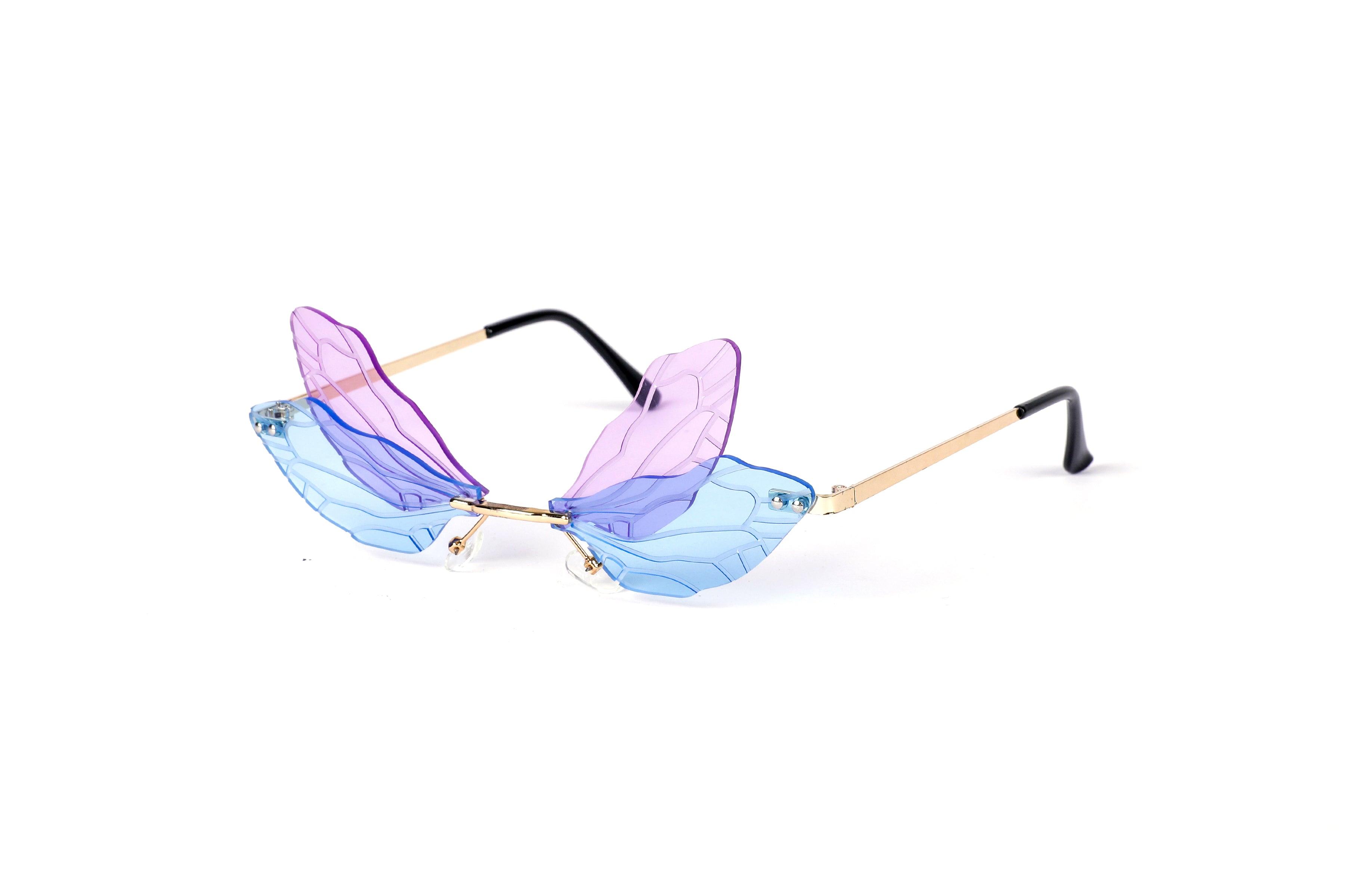 WINGED DIVA-Blue SUNGLASSES