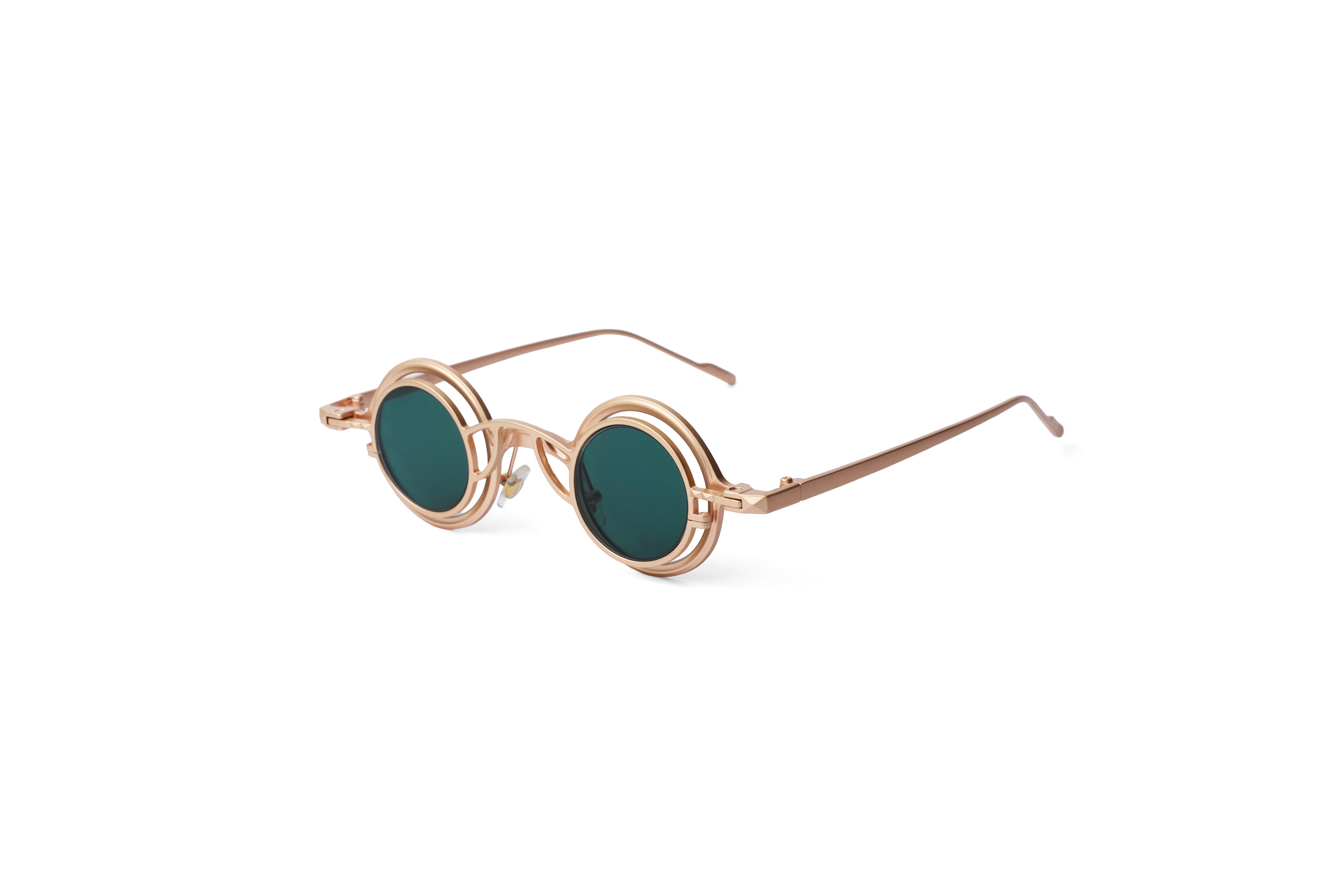 Orbital Rose Gold Steampunk Shades.