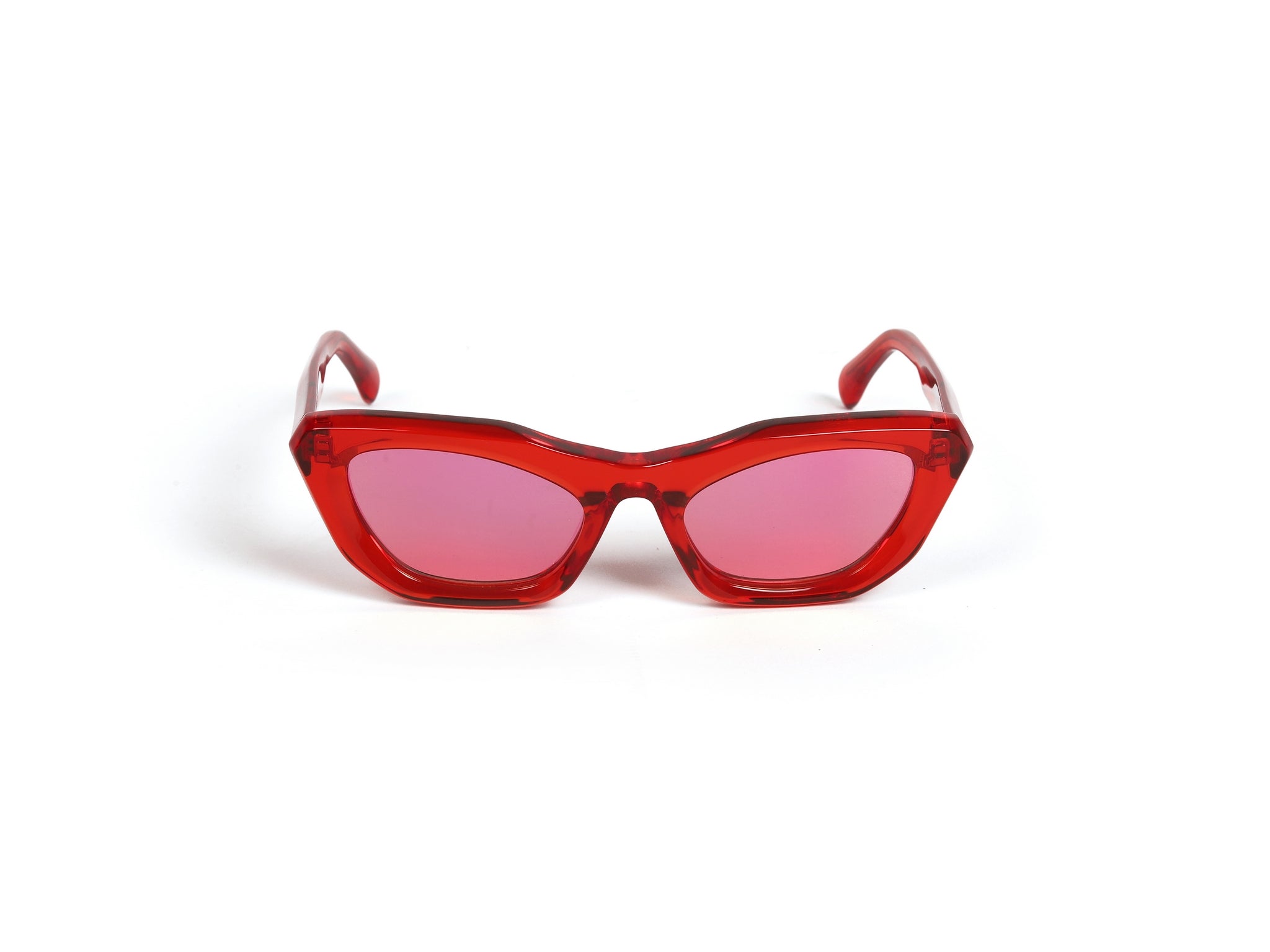 Ruby Gaze Red Cat-Eye Luxury Sunglasses