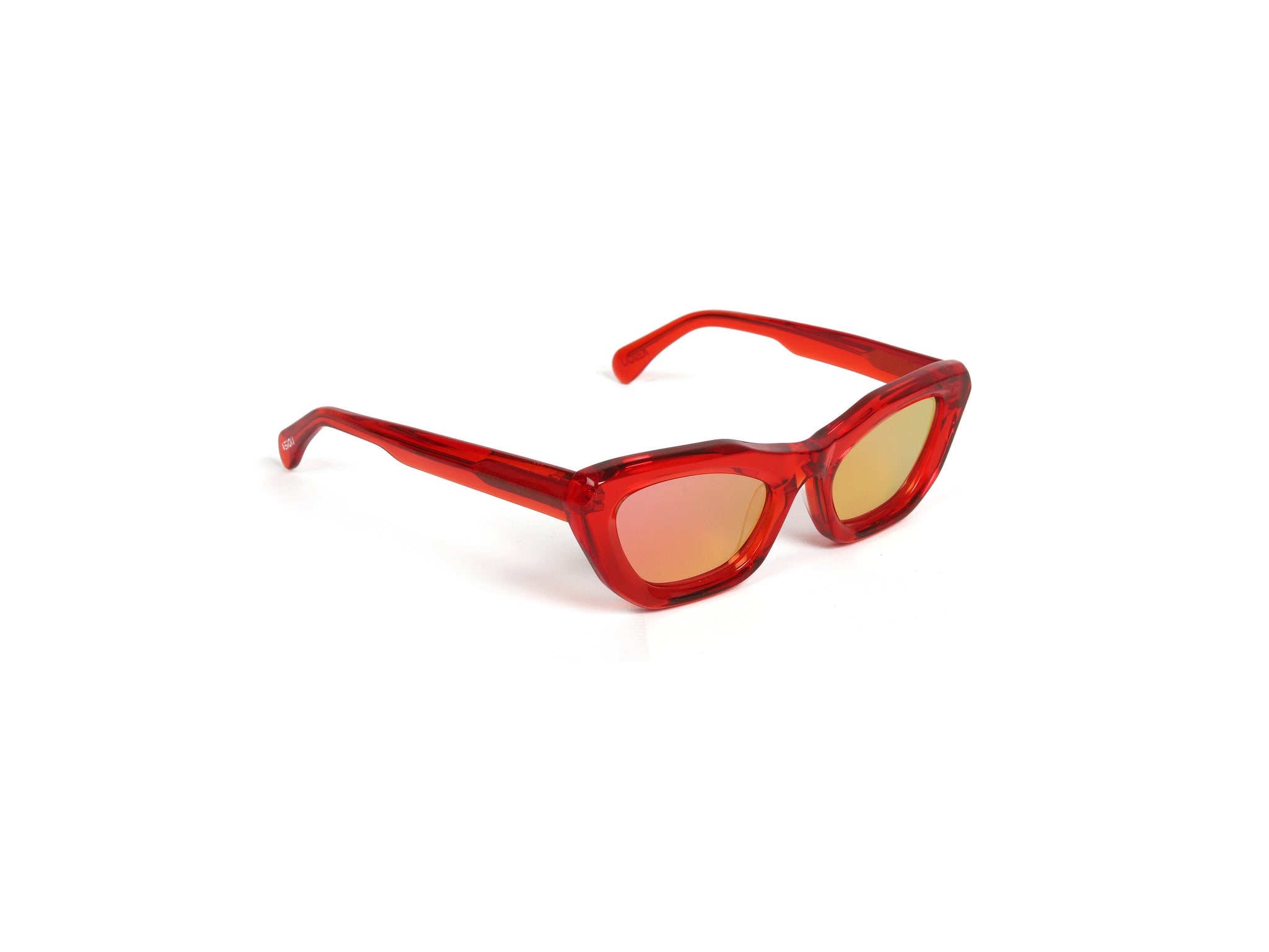 Ruby Gaze Red Cat-Eye Luxury Sunglasses