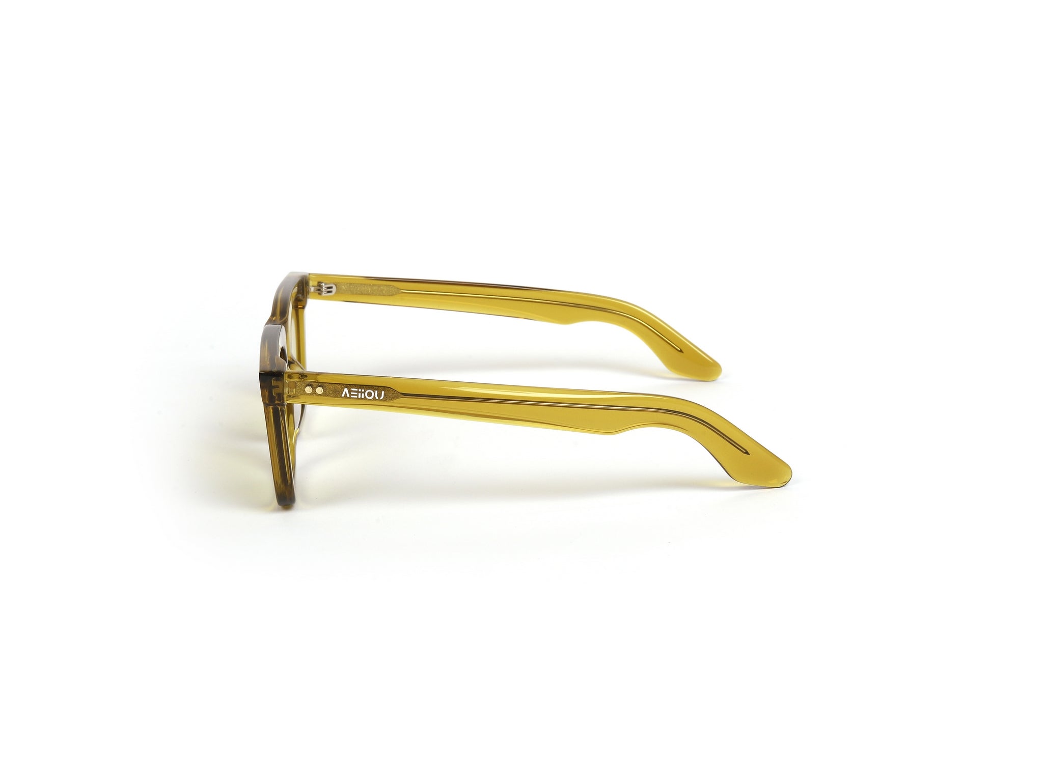 Dusk Ember Yellow Square Luxury Sunglasses.