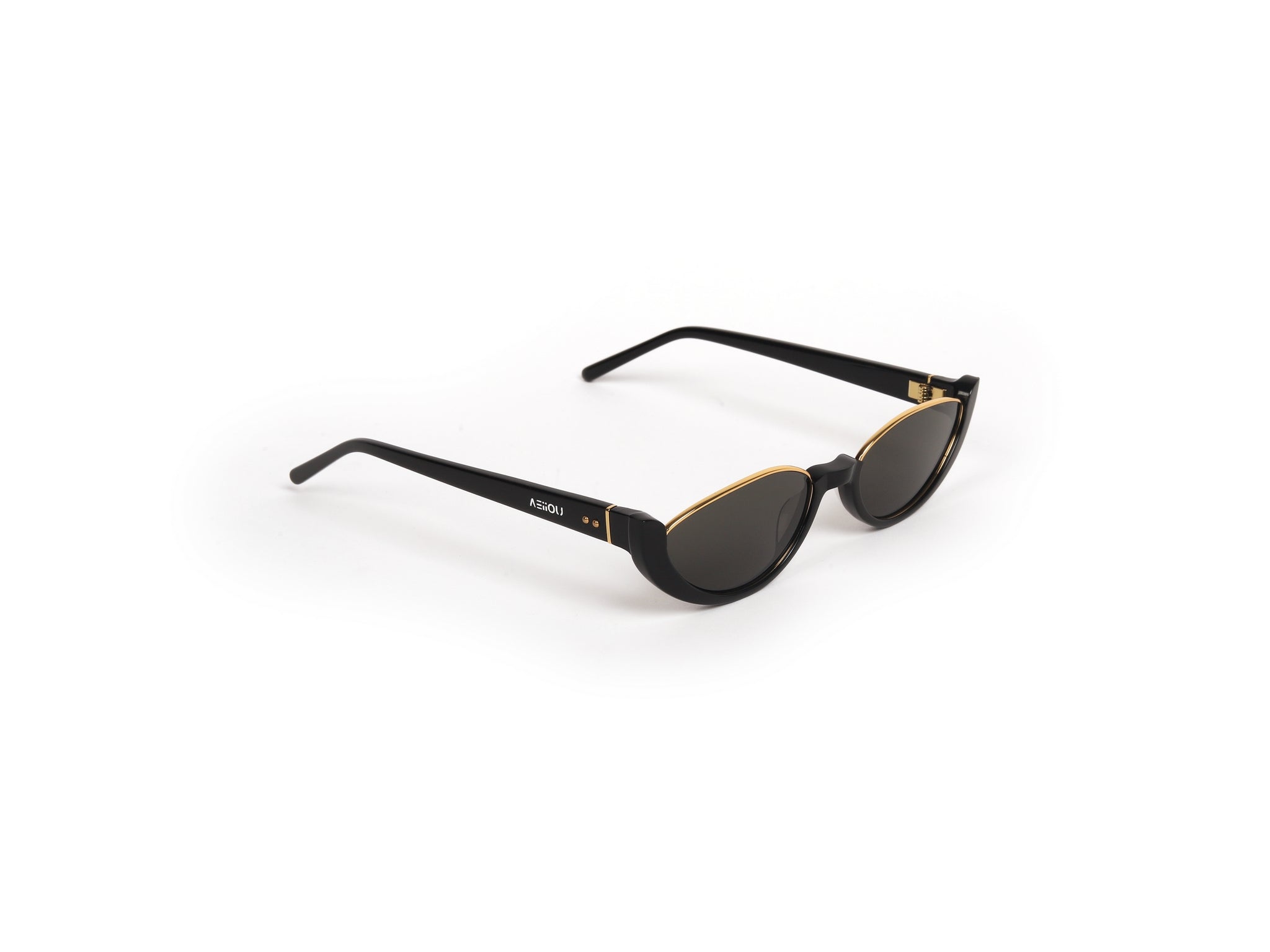 Gold Accent Cat-Eye Sunglasses