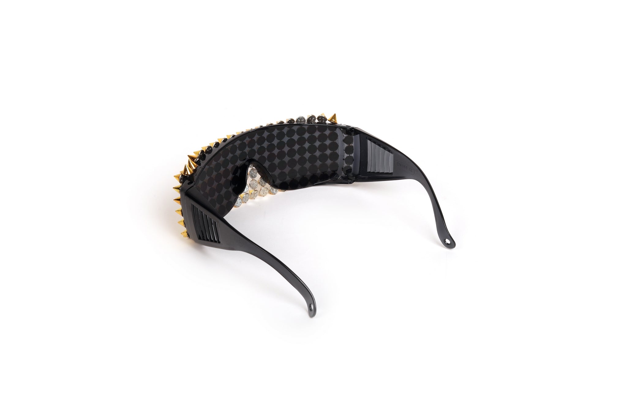 Cyber Punk’d Gold Spiked Sunglasses