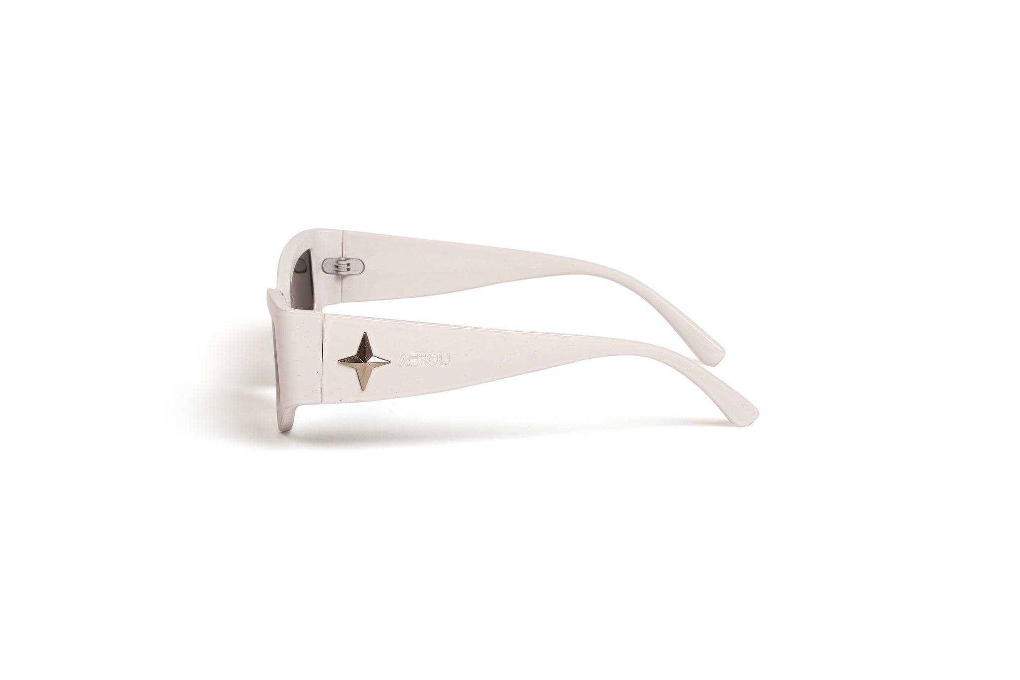 Arctic White Angular Sunglasses