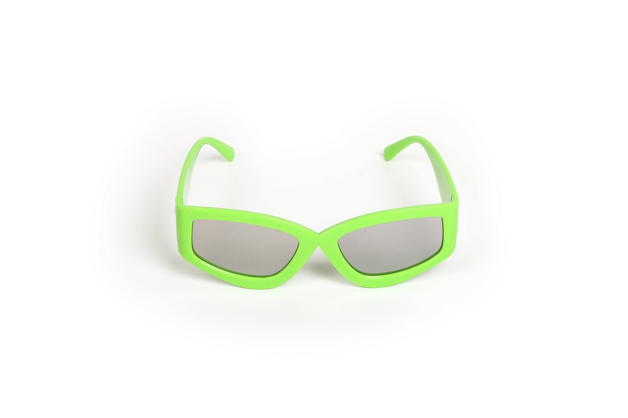 Game Over Neon Green Futuristic Sunglasses