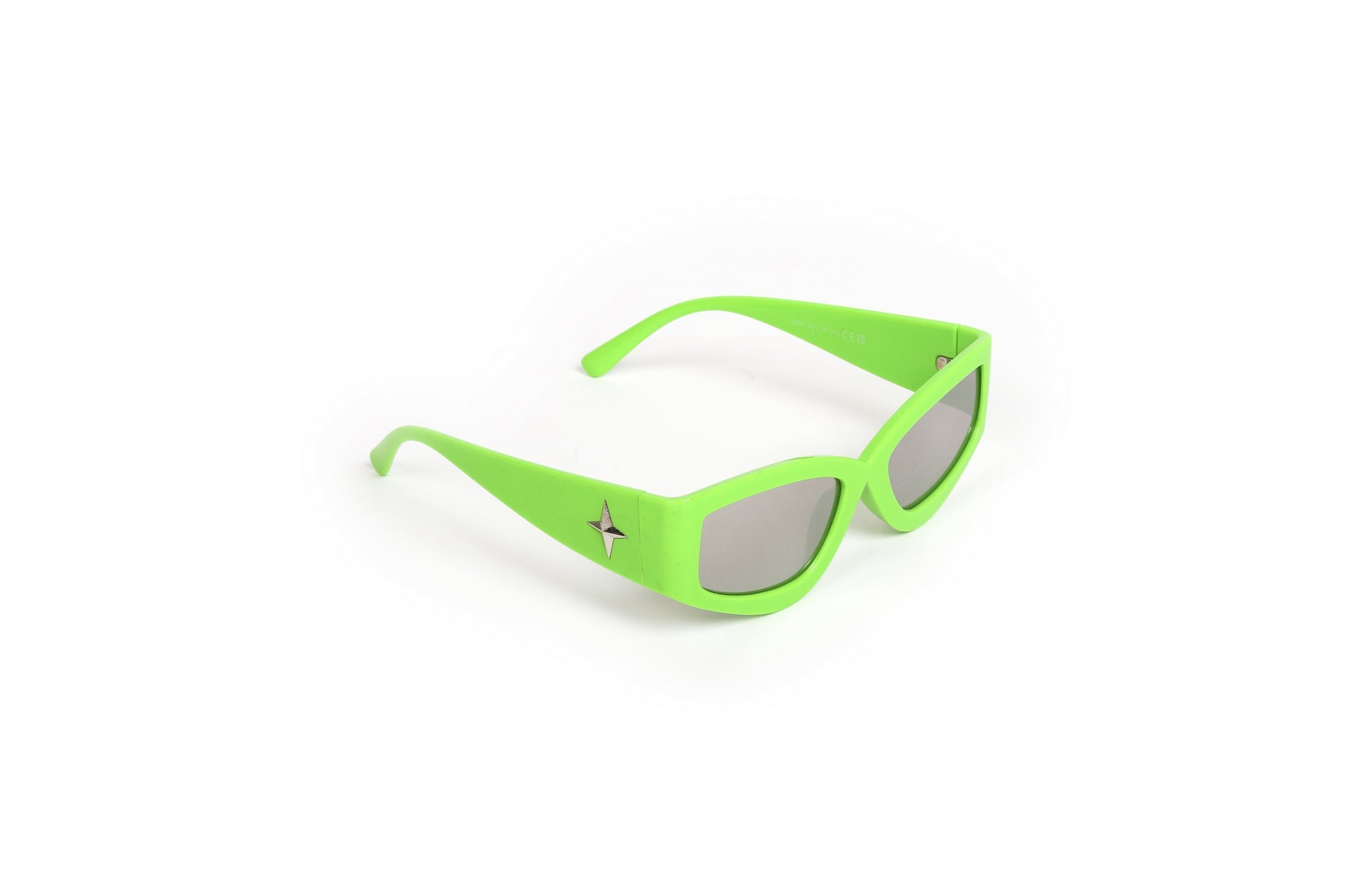 Game Over Neon Green Futuristic Sunglasses