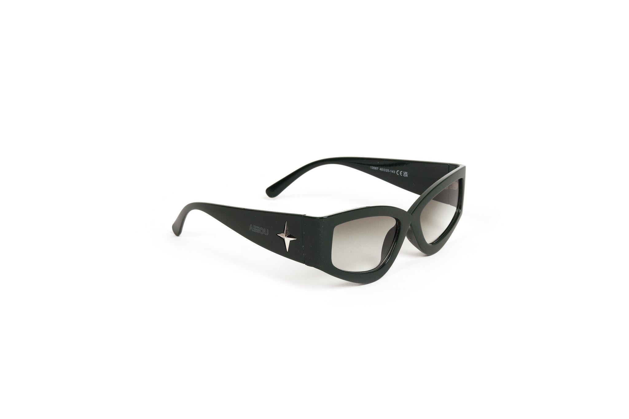 Blackout Babe Oversized Geometric Sunglasses
