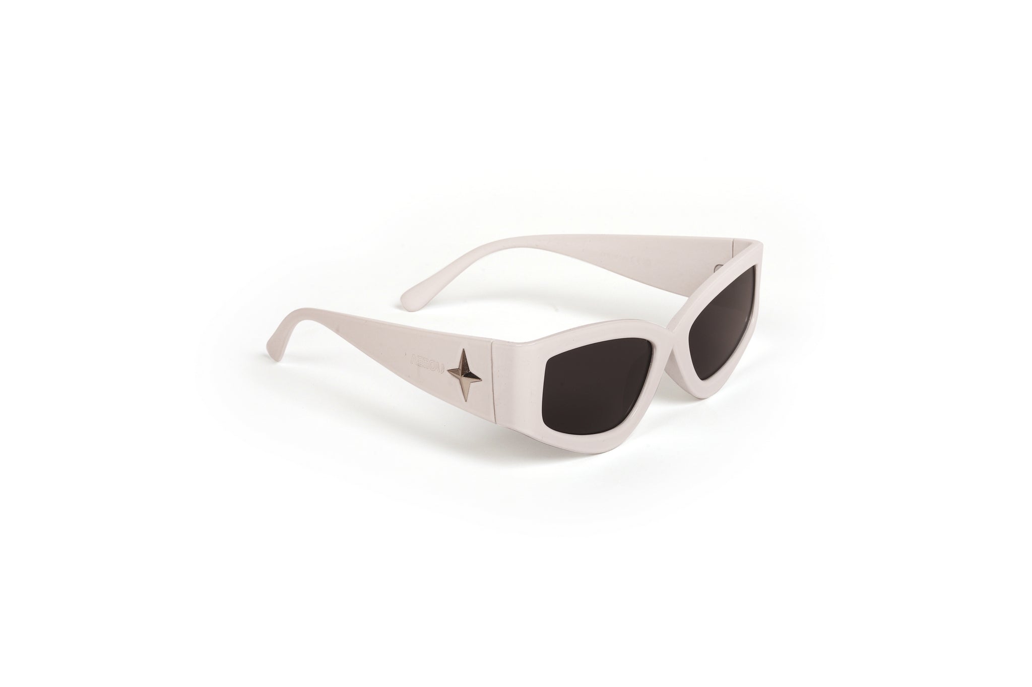 Arctic White Angular Sunglasses