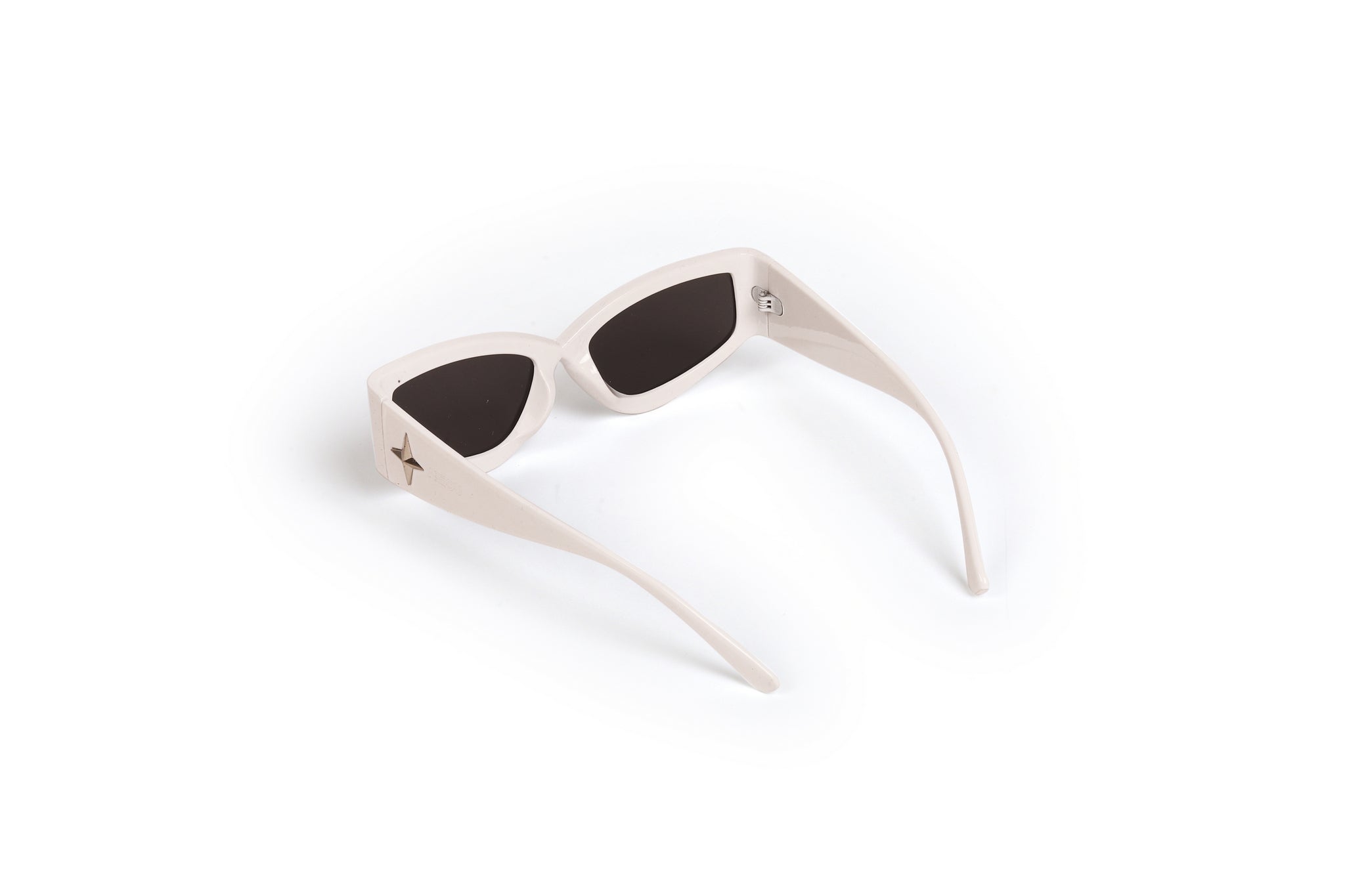 Arctic White Angular Sunglasses