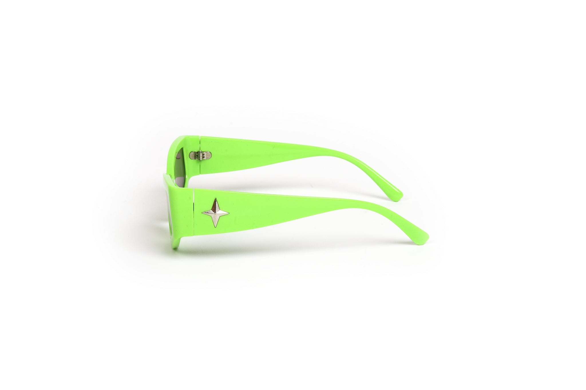 Game Over Neon Green Futuristic Sunglasses